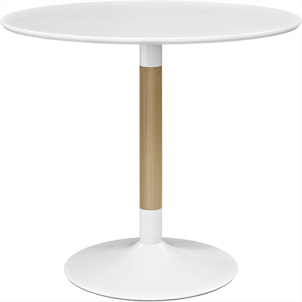Mesa Redonda Modway 102 Cm Color Blanco Moderna Para Cocina Y Comedor img #4