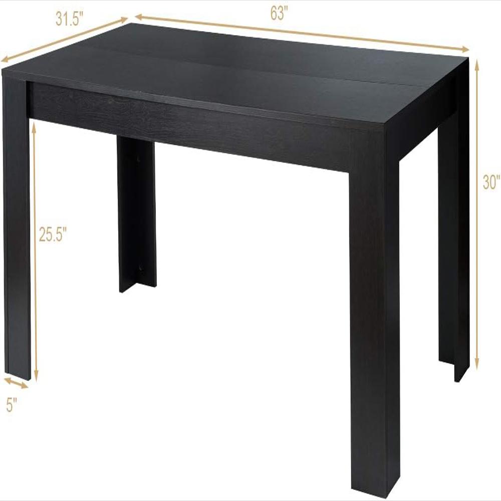 Mesa De Comedor Giantex Rectangular 160 Cm Madera Estable Para 6 Personas img #3