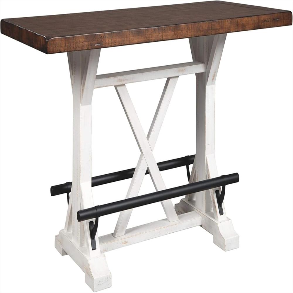 Mesa De Comedor Signature Design By Ashley Rústica De Madera 91.44 Cm Color Marrón Y Blanco img #1