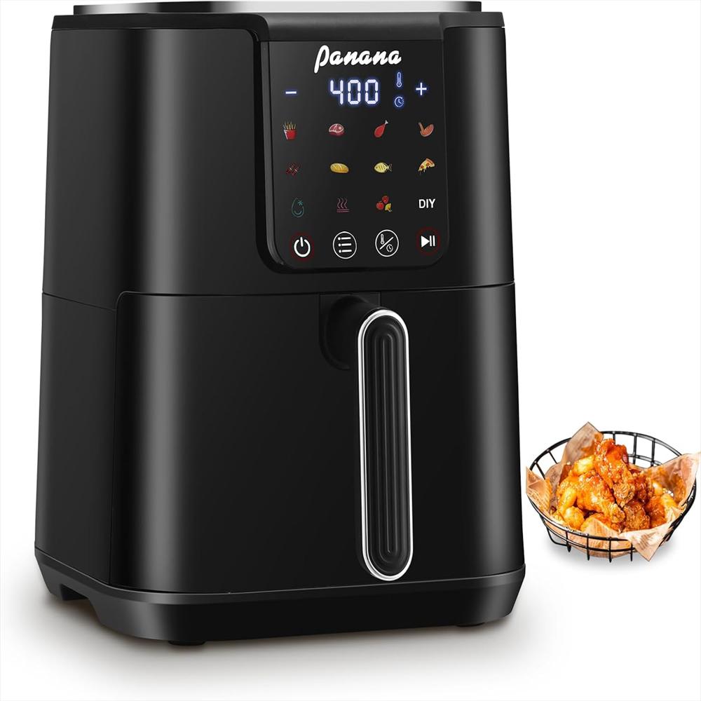 Freidora De Aire Panana 6.3 Litros 12 Funciones 1500W Sin Aceite Negra img #4