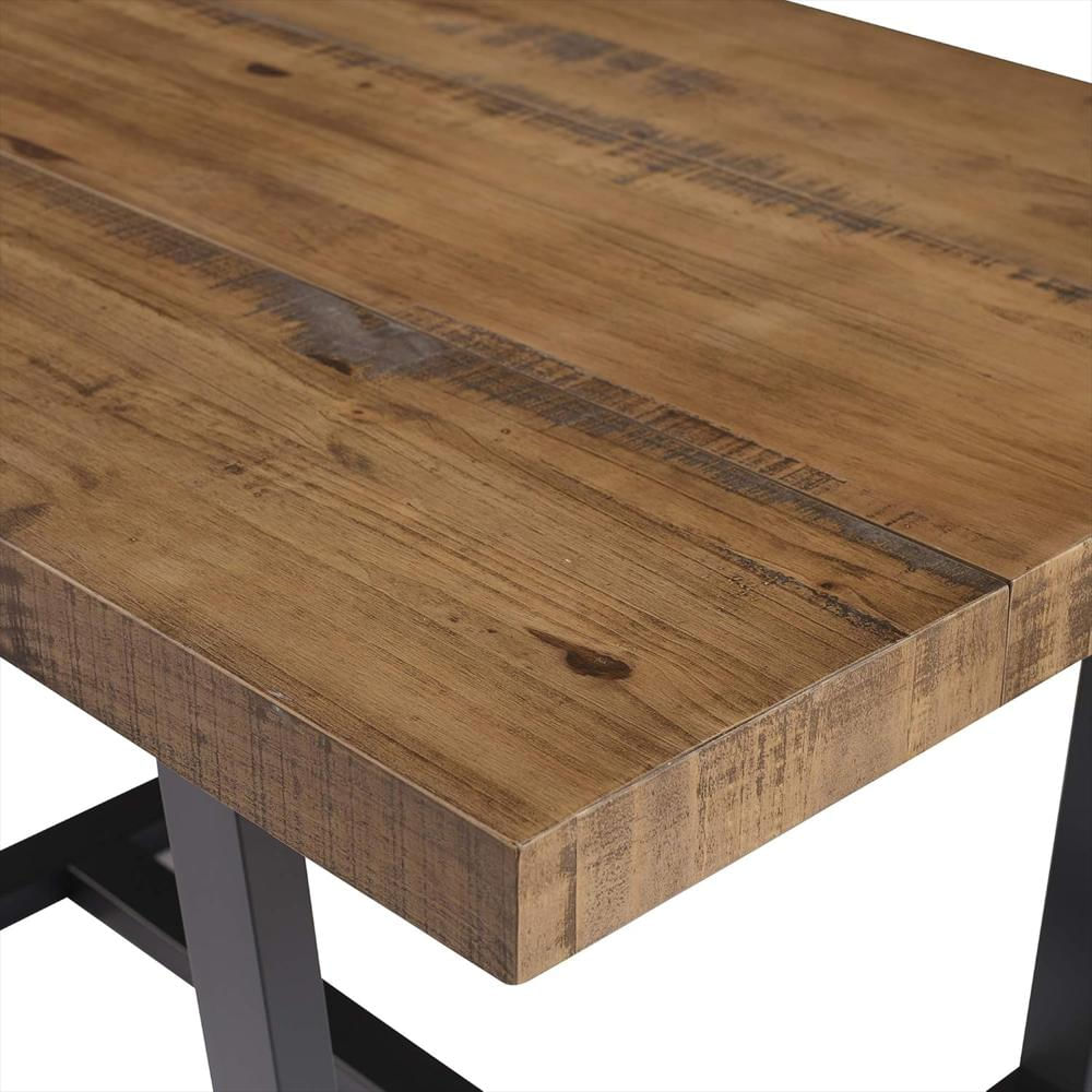 Mesa Comedor Walker Edison Rectangular Madera Desgastada Para 6 Personas Roble Rústico 132 Cm img #4