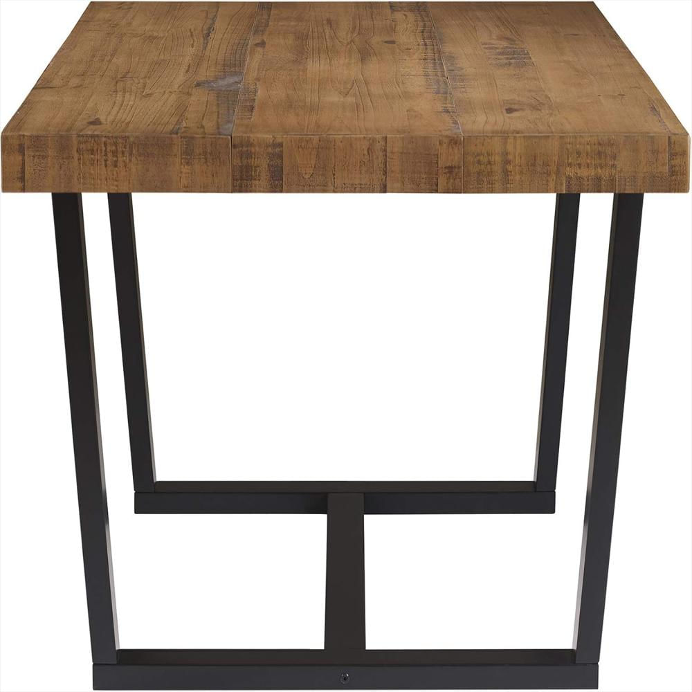 Mesa Comedor Walker Edison Rectangular Madera Desgastada Para 6 Personas Roble Rústico 132 Cm img #5