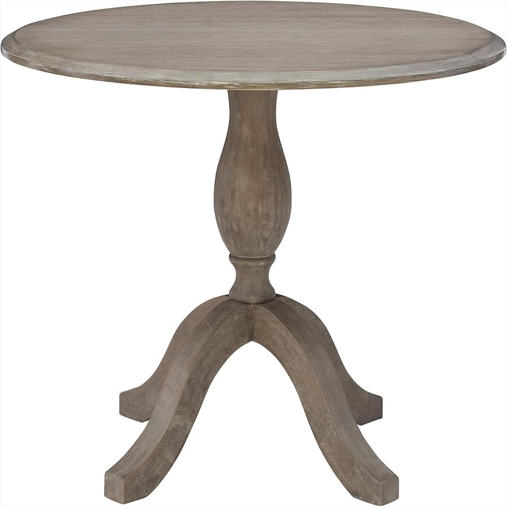 Mesa De Comedor Linon Rústica De Madera Maciza Con 2 Hojas De Caída 42 Pulgadas img #5