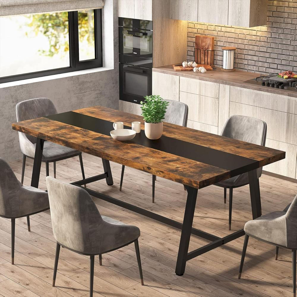 Mesa De Comedor Little Tree Madera 8 Personas Rectangular Marrón 180 Cm img #2
