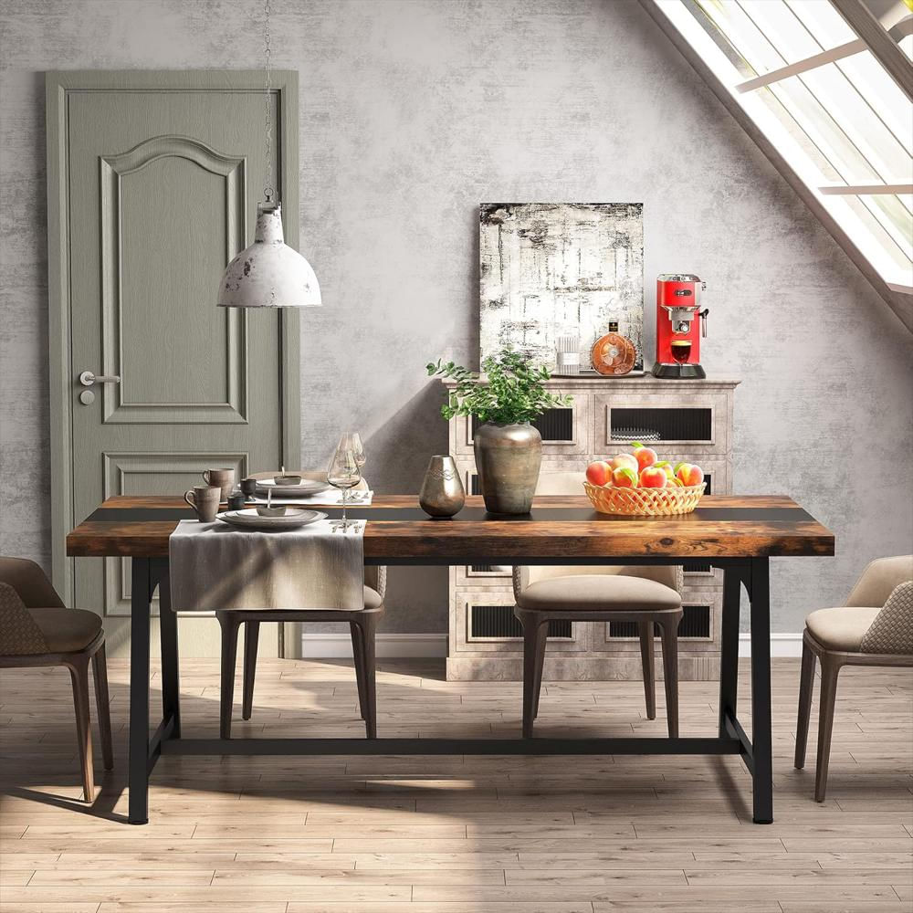 Mesa De Comedor Little Tree Madera 8 Personas Rectangular Marrón 180 Cm img #4