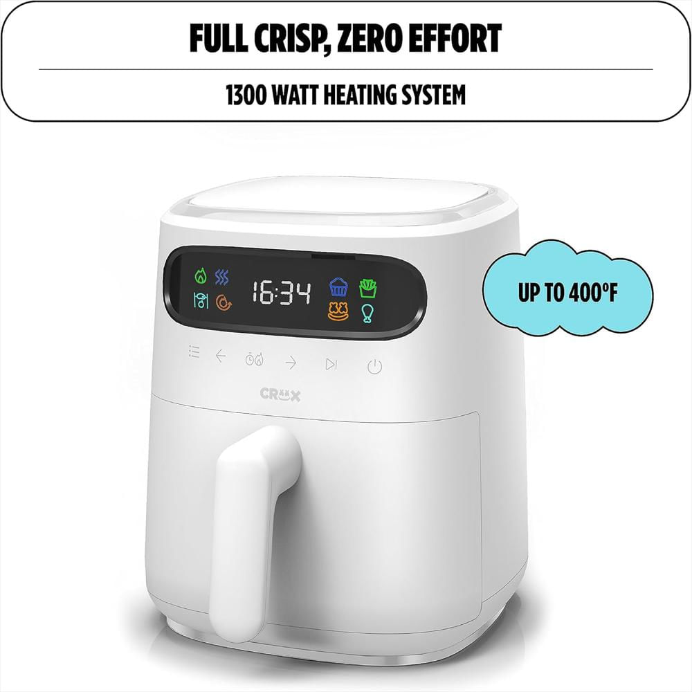 Freidora De Aire Crux Digital 3 Cuartos Tecnología Turbocrisp Temporizador Apagado Automático img #3