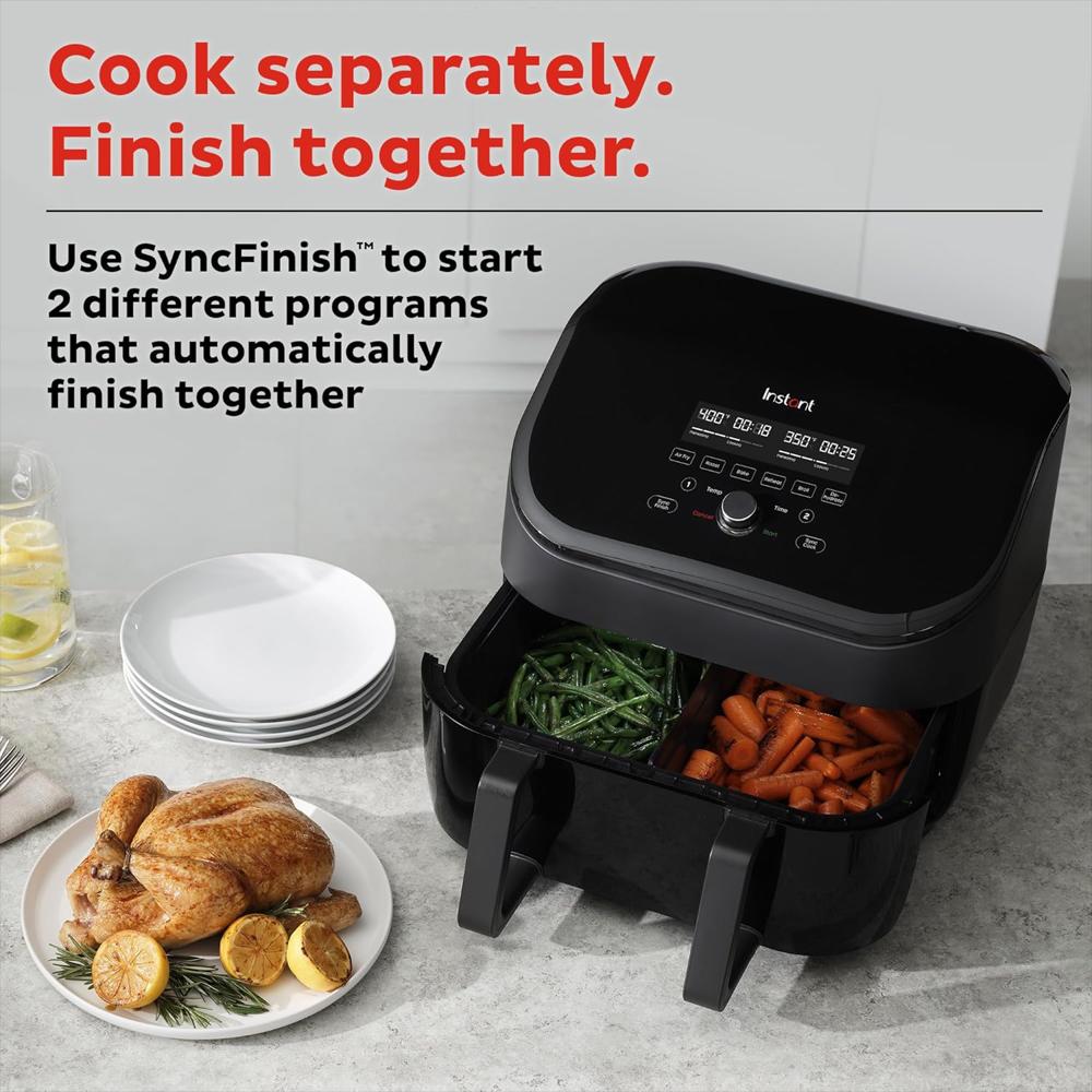 Freidora De Aire Instant Pot 8 En 1 9 Cuartos Tecnología Evencrisp Funciones Inteligentes img #3