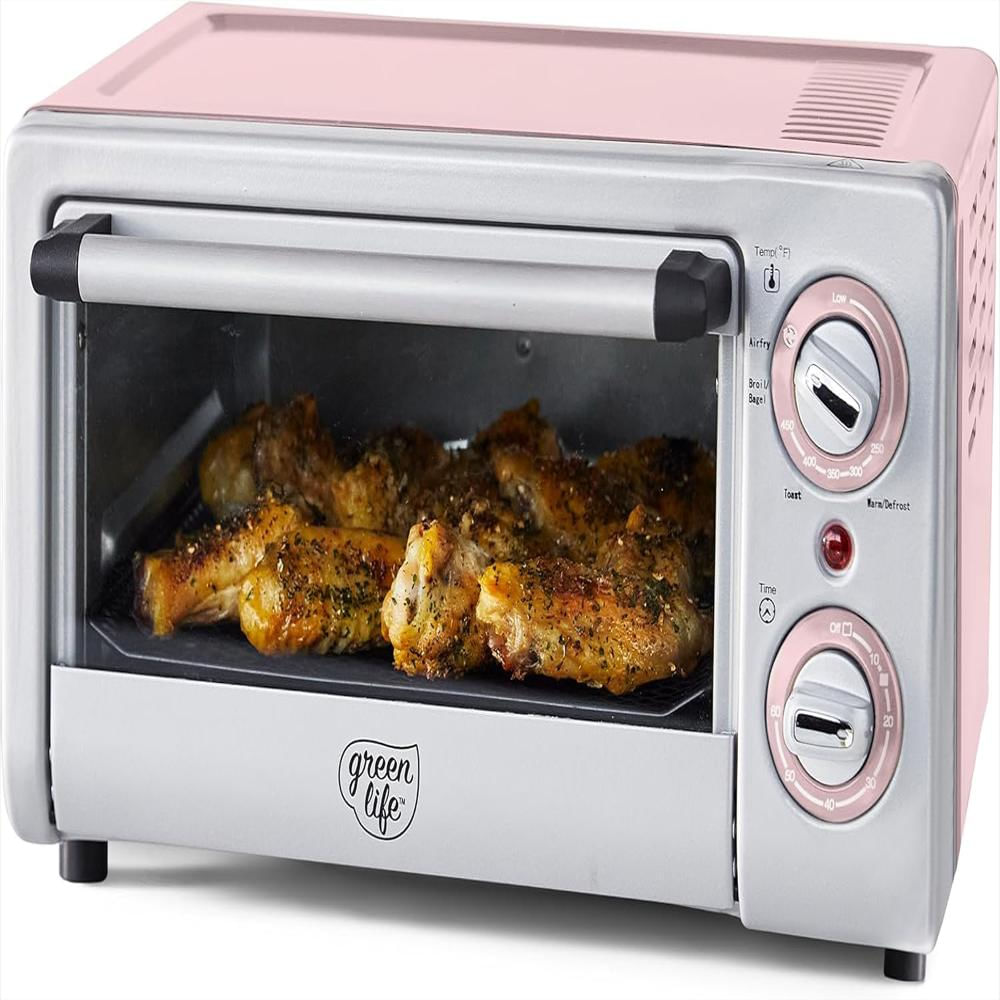 Horno Tostador Greenlife Freidora De Aire Acero Inoxidable Cerámica Antiadherente 5 Funciones img #1