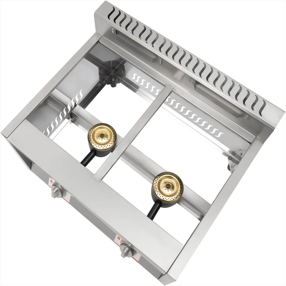 Freidora De Gas Renfanshop 3.2 Galones Acero Inoxidable Doble Tanque Profesional img #5