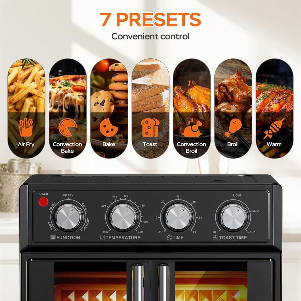 Horno Tostador Plum Chef Multifunción 26 Litros 7 En 1 Convección Doble Puerta img #2