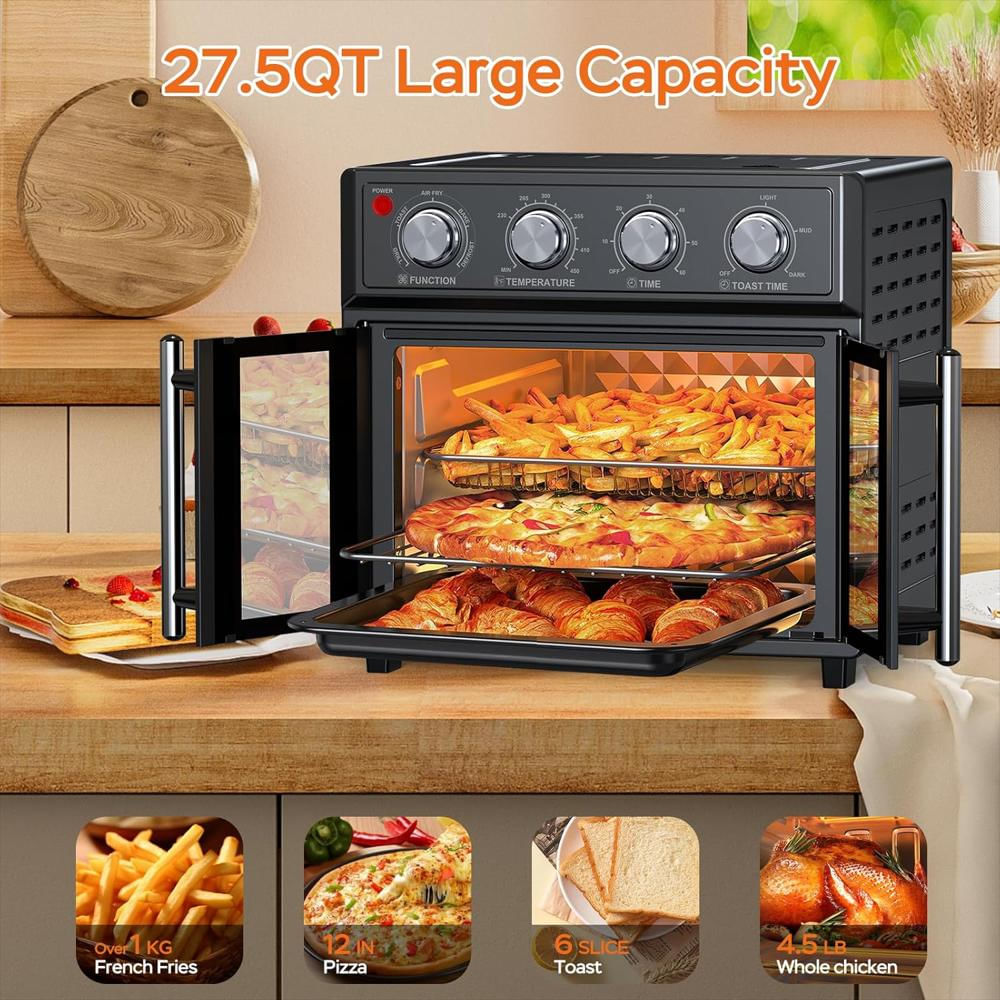 Horno Tostador Plum Chef Multifunción 26 Litros 7 En 1 Convección Doble Puerta img #5