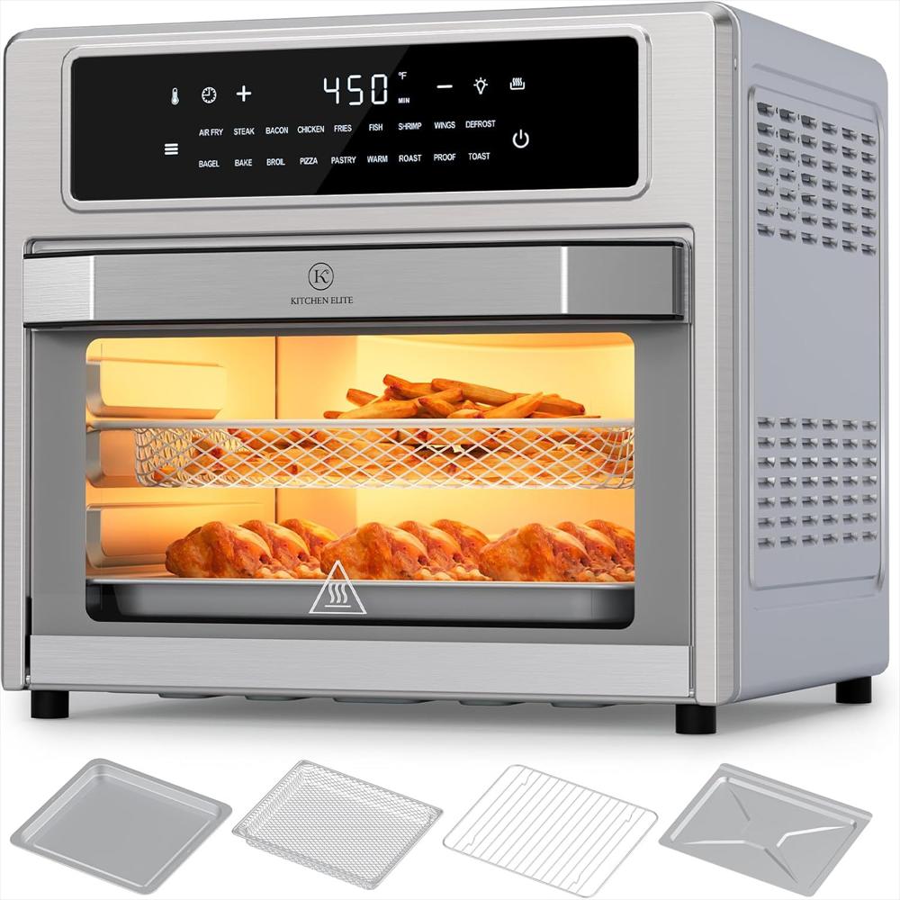 Freidora De Aire Kitchen Elite 26.4 Cuartos 18 Funciones Saludable 85 Menos Grasa img #2
