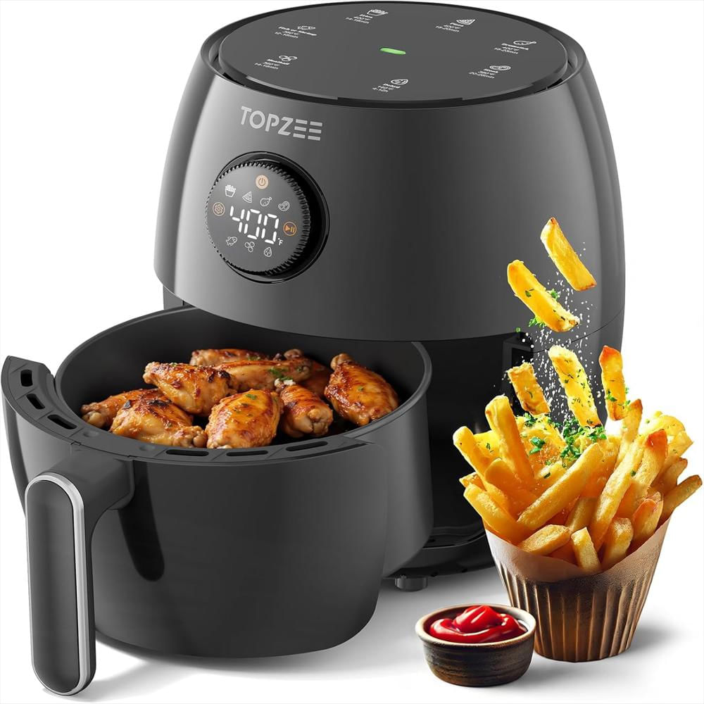 Freidora De Aire Topzee Digital Compacta 2.1Qt 1000W 7 Ajustes Preestablecidos img #1