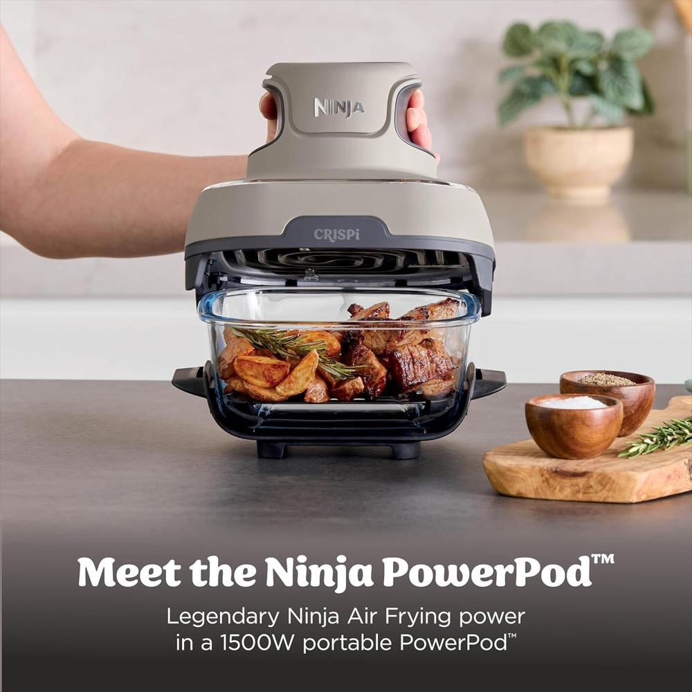 Freidora De Aire Ninja 4 En 1 Cristalería Cleancrisp Contenedores 4Qt Y 6Tazas No Tóxicos img #3