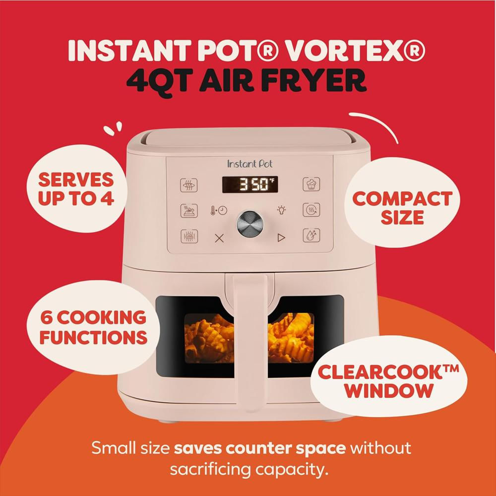 Freidora De Aire Instant Pot 4 Qt 6 En 1 Compacta Versátil Para Freír Hornear Asar Y Deshidratar img #2