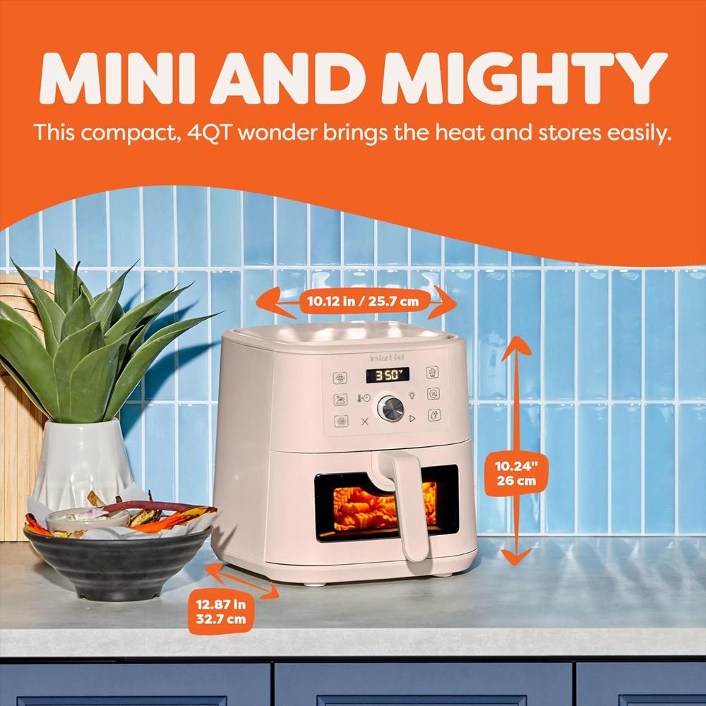 Freidora De Aire Instant Pot 4 Qt 6 En 1 Compacta Versátil Para Freír Hornear Asar Y Deshidratar img #3