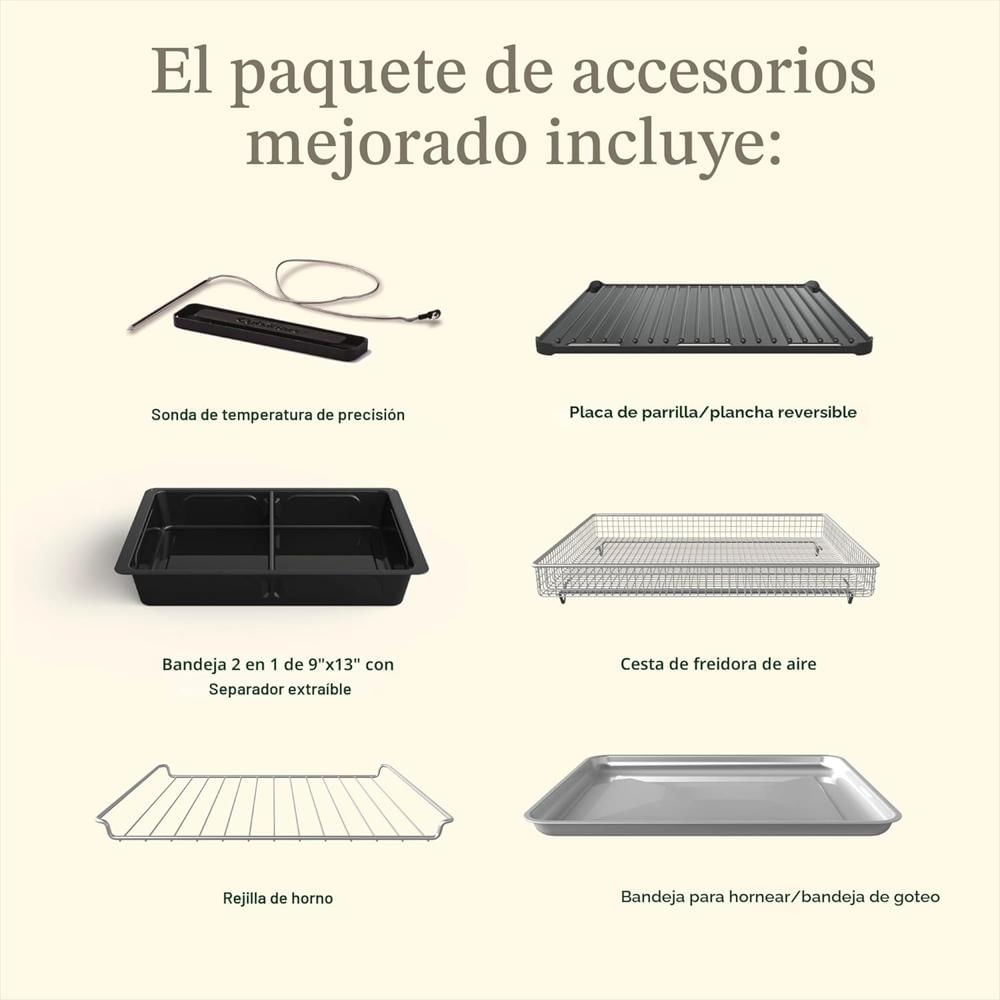 Freidora De Aire Cuisinart Extragrande 15 En 1 Acero Inoxidable 0.90 Pies Cúbicos 1800 Vatios img #4