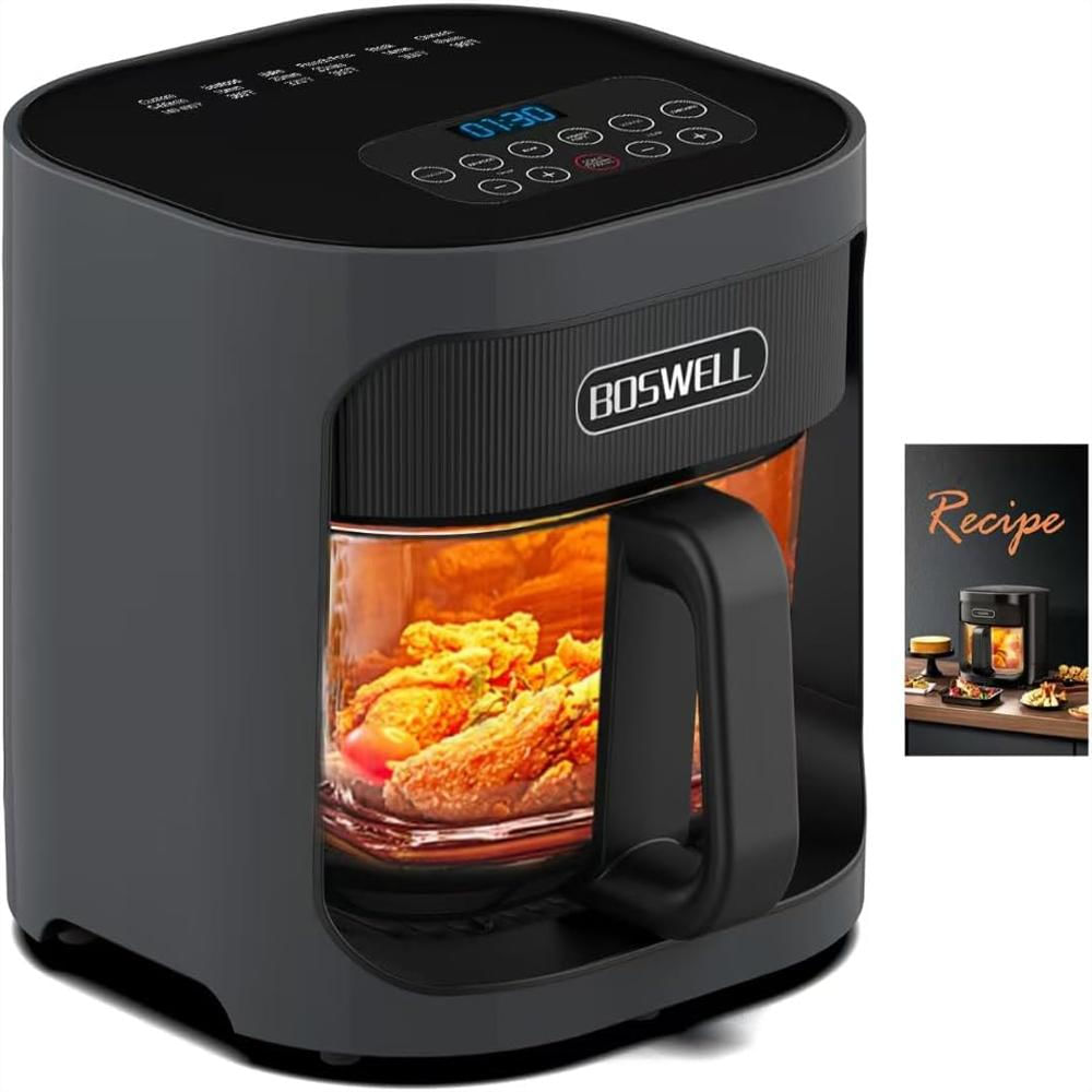 Freidora De Aire Boswell Vidrio 4.5 Qt 6 En 1 Panel Inteligente Control De Temperatura img #1