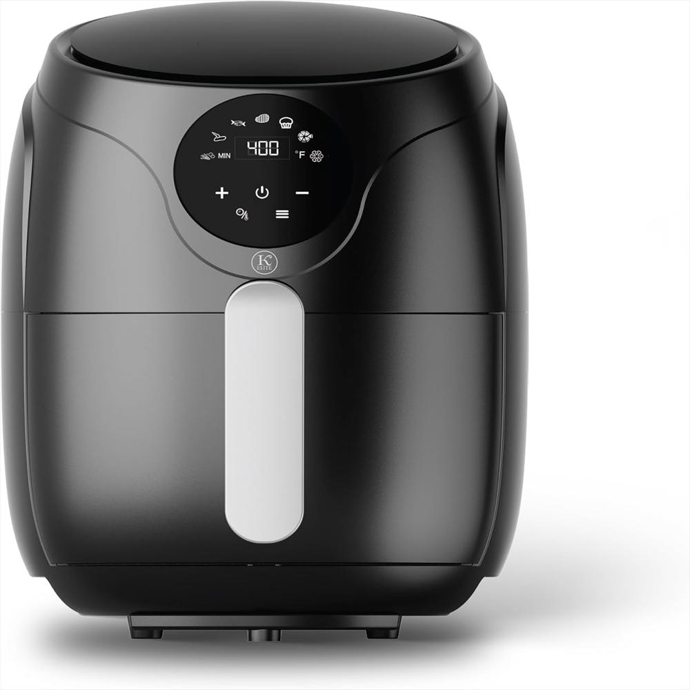 Freidora De Aire Kitchen Elite Compacta 2.5 Cuartos Cesta Antiadherente Fácil De Limpiar Color Negro img #1