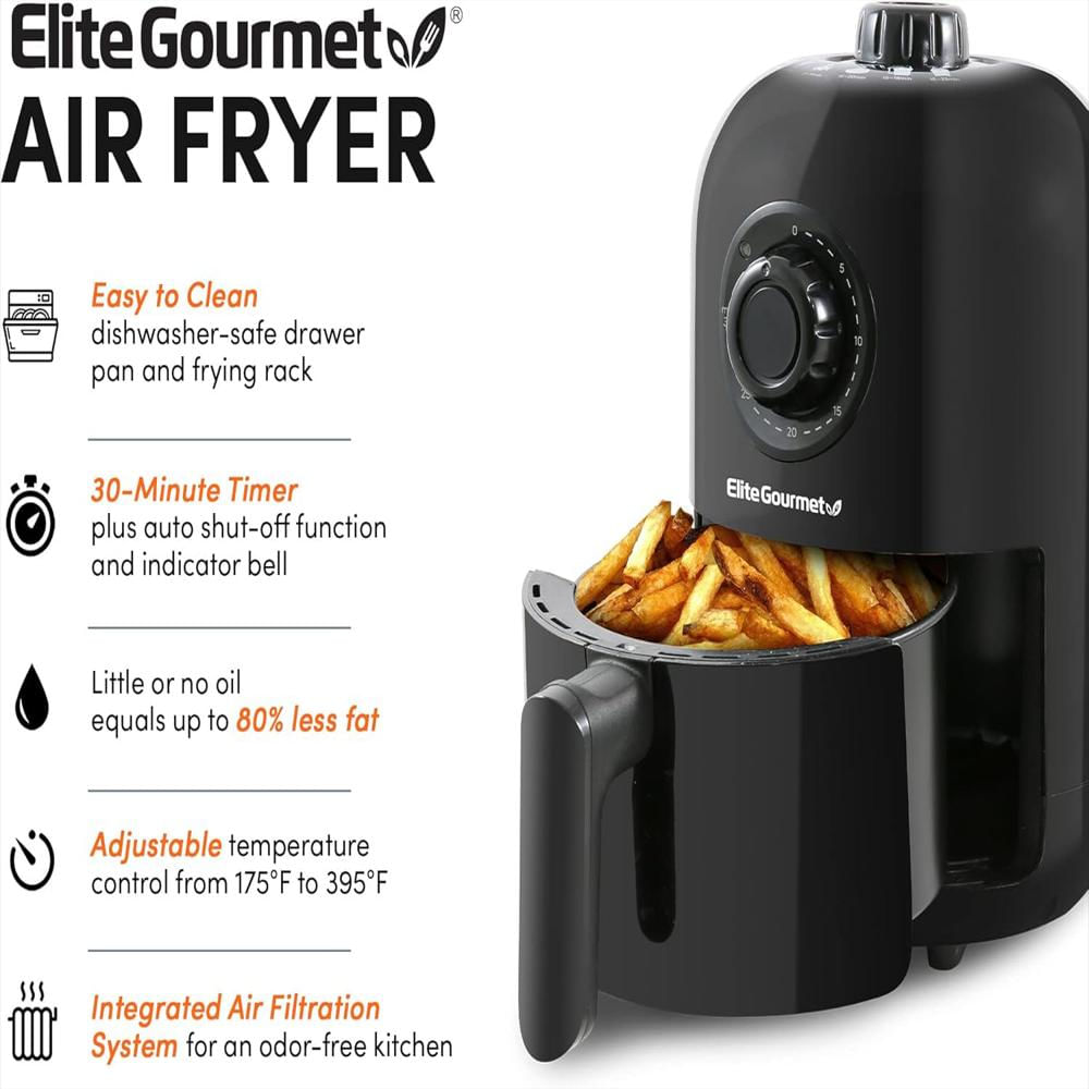 Freidora De Aire Elite Gourmet 1.1 Qt Antiadherente Saludable 1000 W img #2