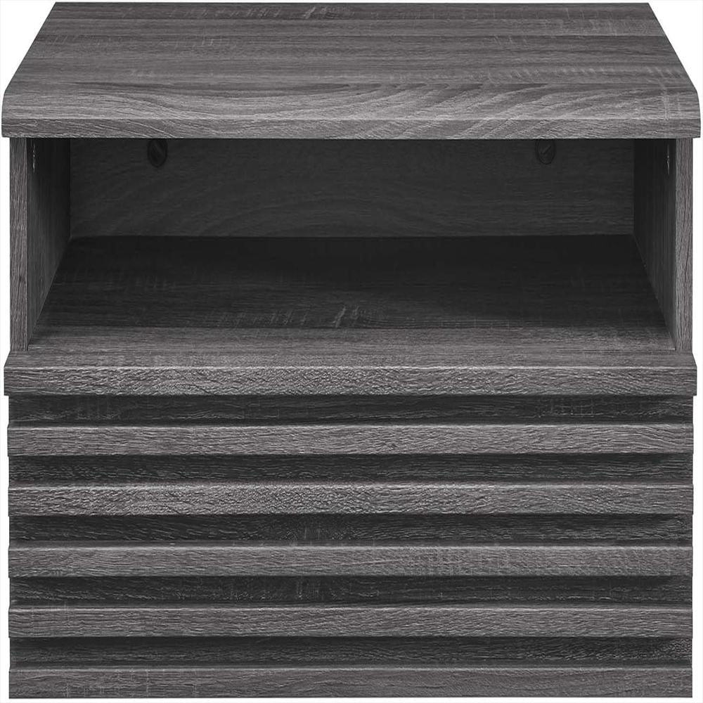 Mesita De Noche Modway Madera Grano Color Carbón Amplio Almacenamiento img #5