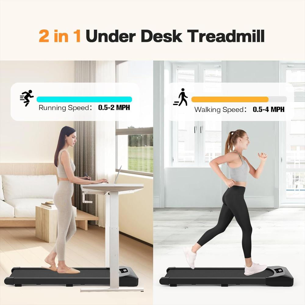 Caminadora Homjoones Portátil Bajo Escritorio 2.5 Hp Pantalla Led Peso Soportado 120 Kg img #3