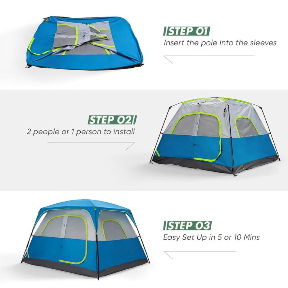 Carpa De Camping Gianna Para 6 Personas Impermeable Con Tragaluz img #2