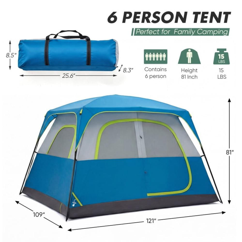 Carpa De Camping Gianna Para 6 Personas Impermeable Con Tragaluz img #4