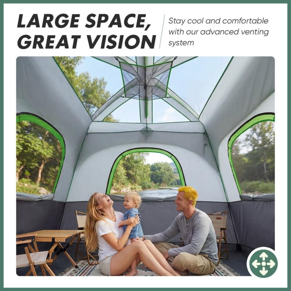 Carpa De Camping Gianna Para 6 Personas Impermeable Gris img #3