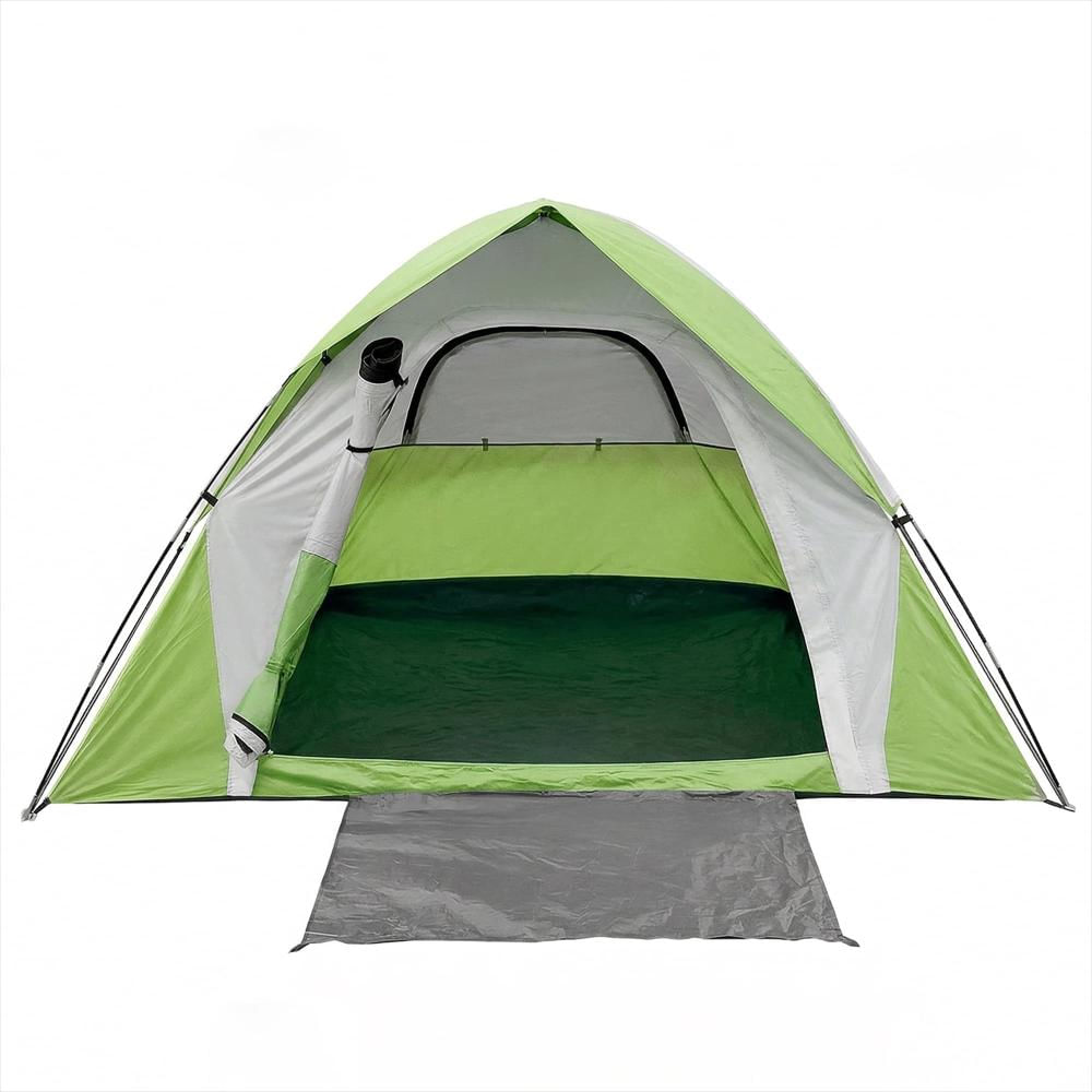 Carpa De Camping Genérica Para 6 Personas Con Sobrecarpa Verde img #1