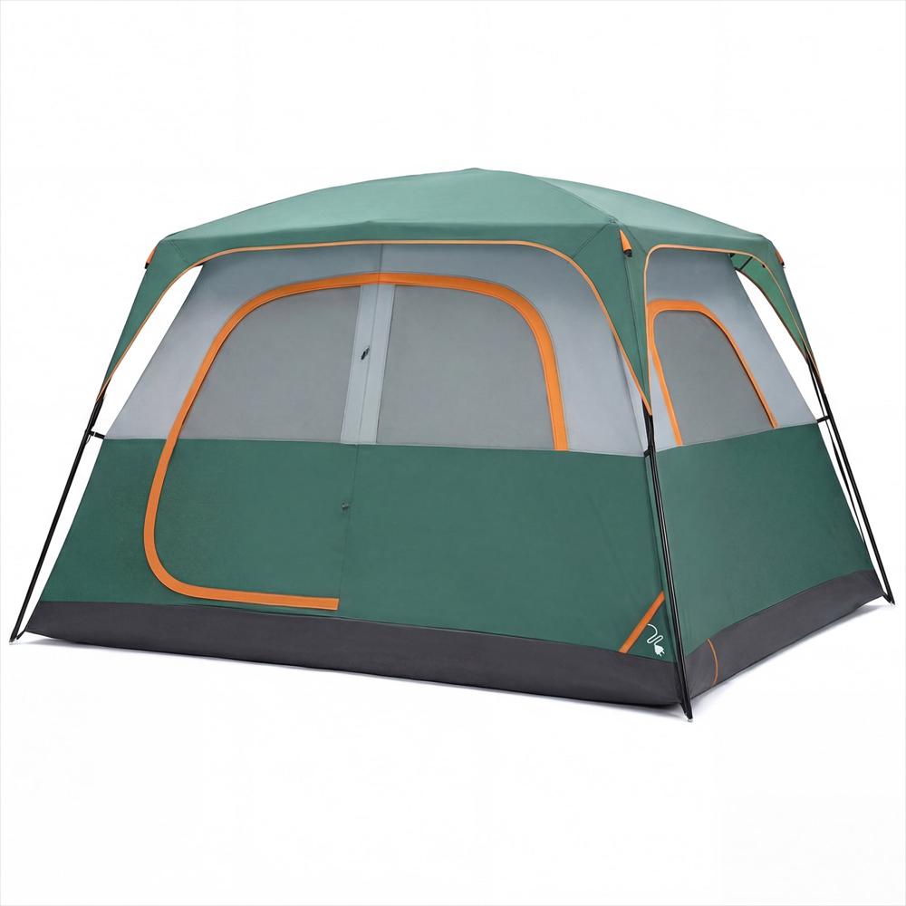 Carpa De Camping Edx Para 6 Personas Impermeable Verde img #1