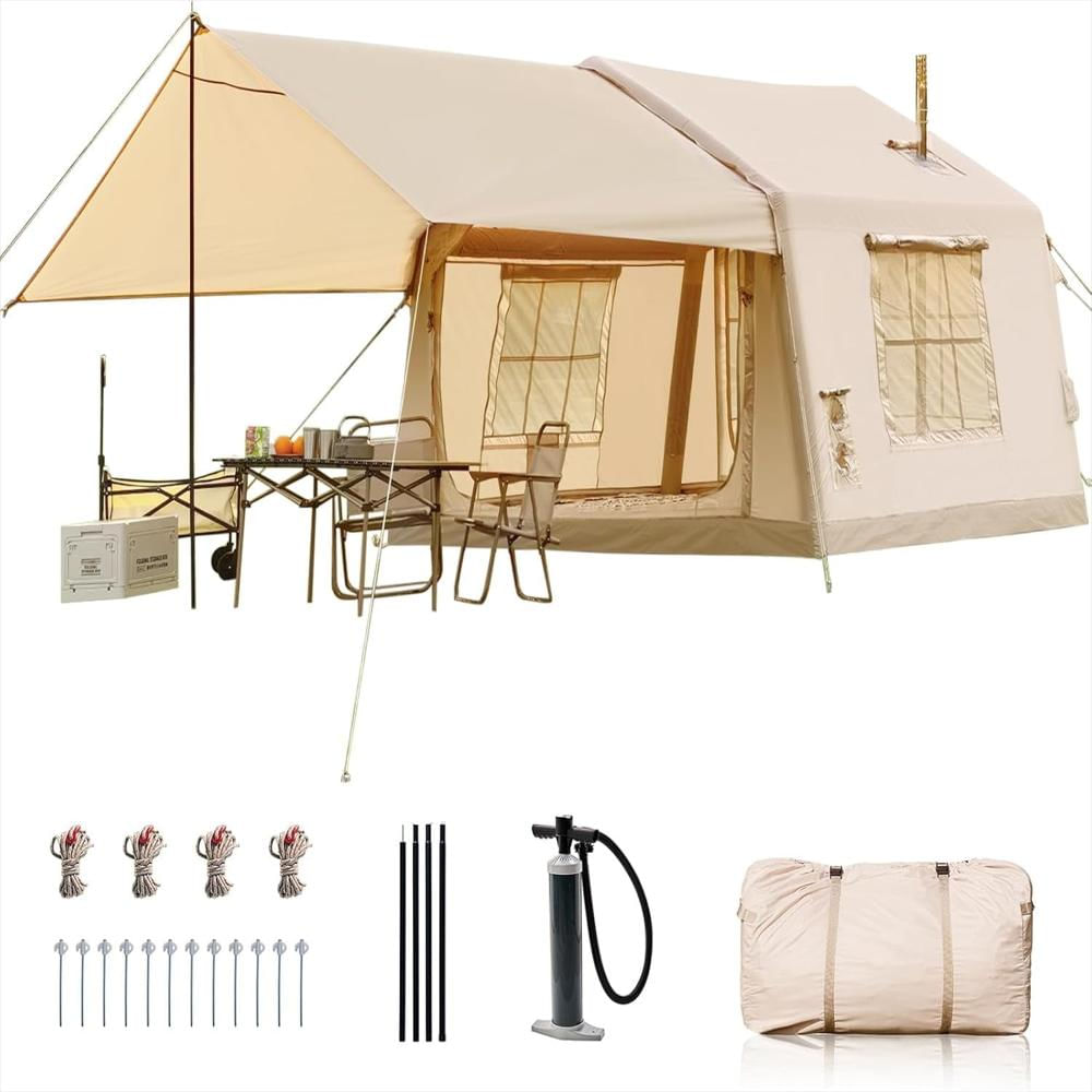 Carpa De Camping Inflable Slsy Para 4 A 6 Personas Con Toldo Y Conector Para img #1