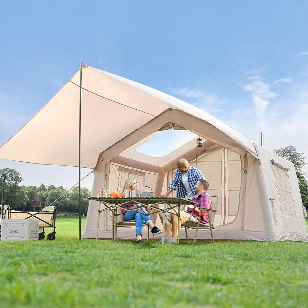 Carpa De Camping Inflable Slsy Para 4 A 6 Personas Con Toldo Y Conector Para img #4