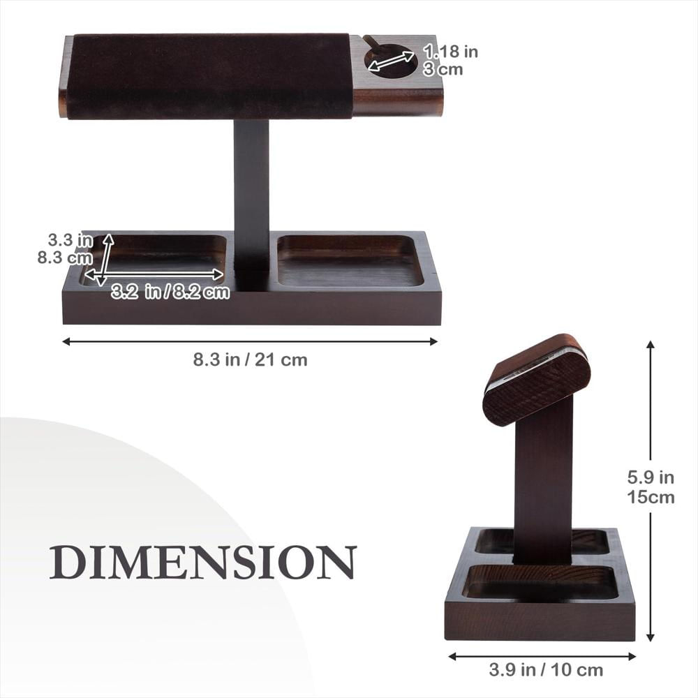 Soporte Procase De Madera Para 4 Relojes Con Carga Apple Watch img #5