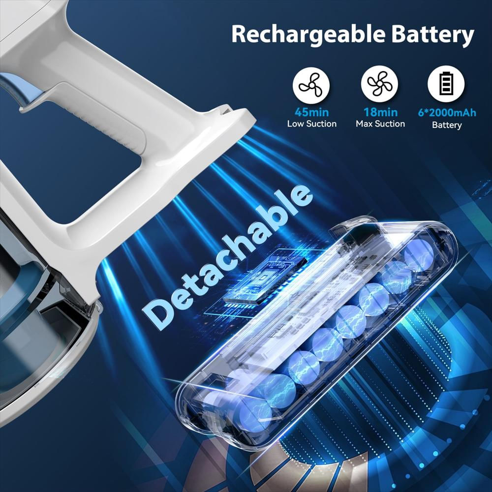 Aspiradora Vertical Lazyswan Recargable 28 Kpa 250 W Pantalla Led img #4