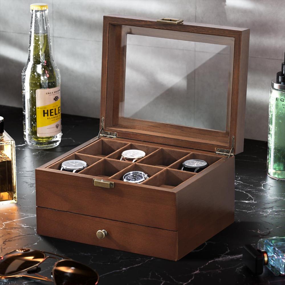 Caja Organizadora Procase Para 8 Relojes De Madera Con Cajón img #5