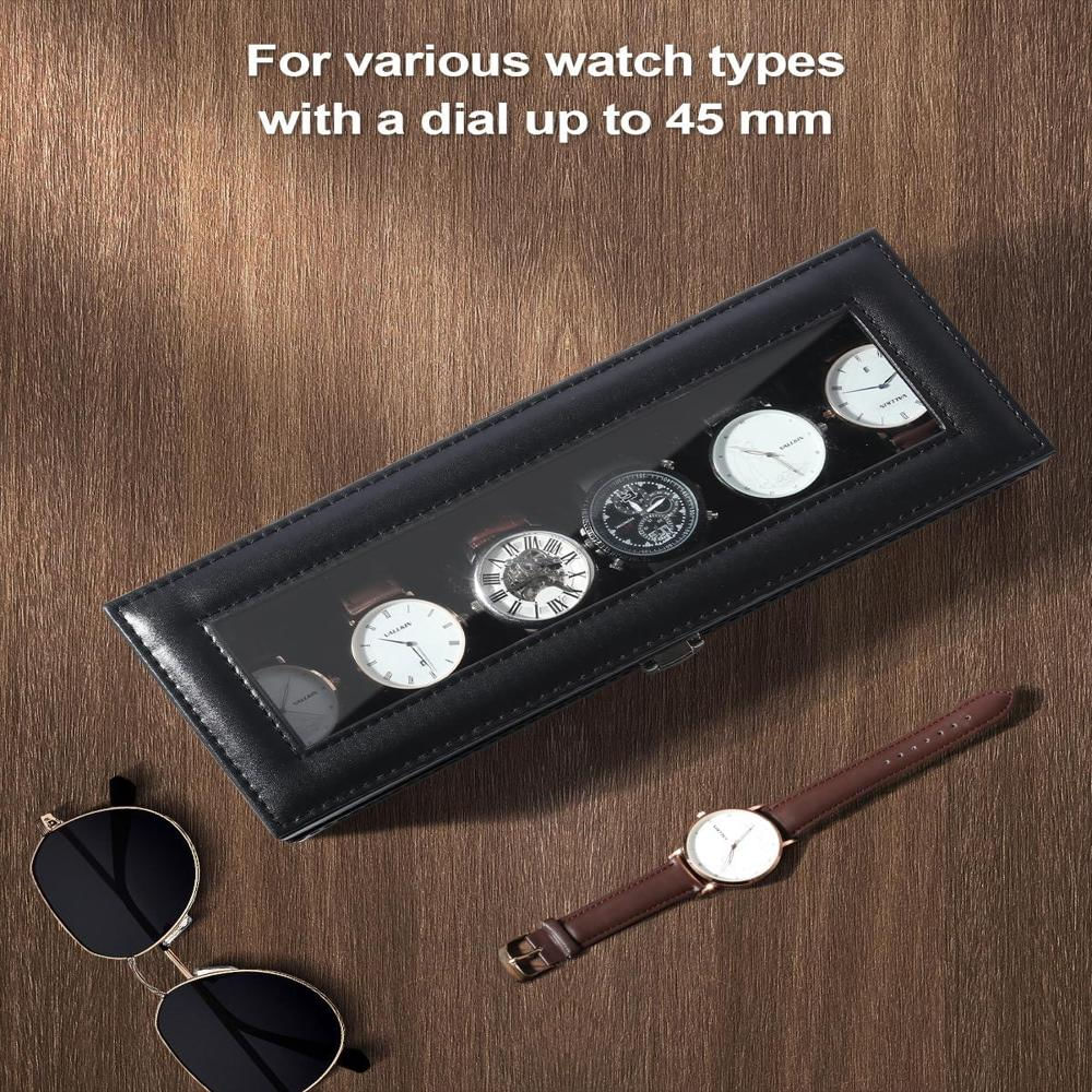Caja Organizadora Uten Para 6 Relojes Con Tapa De Vidrio img #5