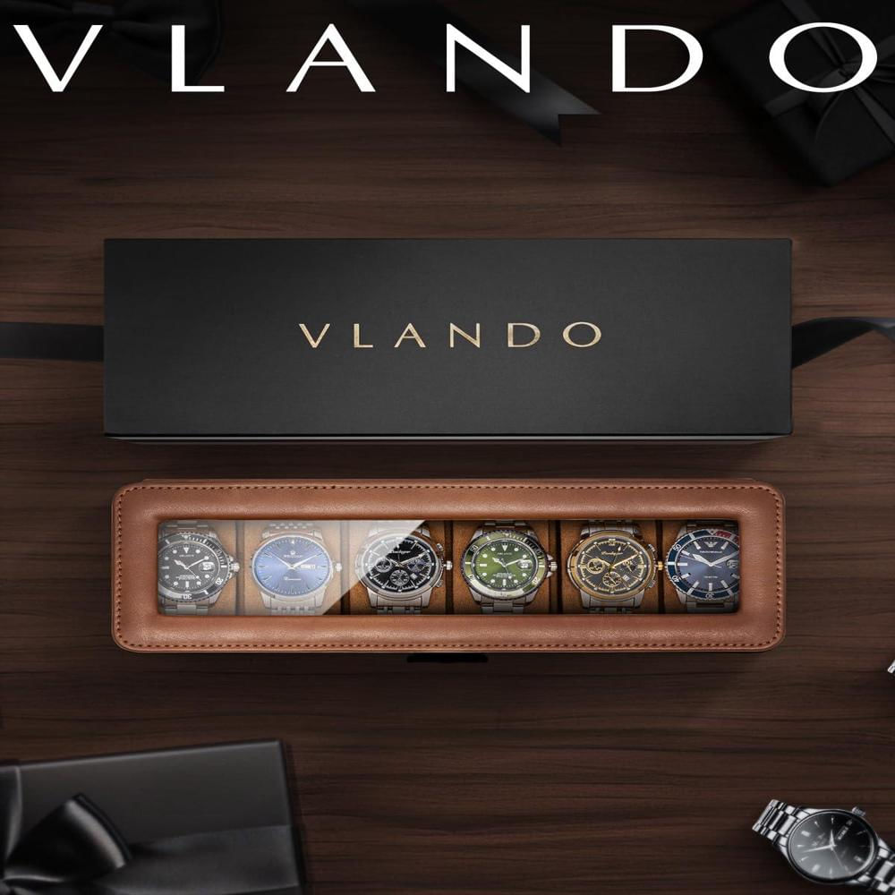 Caja Organizadora Vlando Para 6 Relojes Con Tapa De Vidrio Y Cerradura img #4