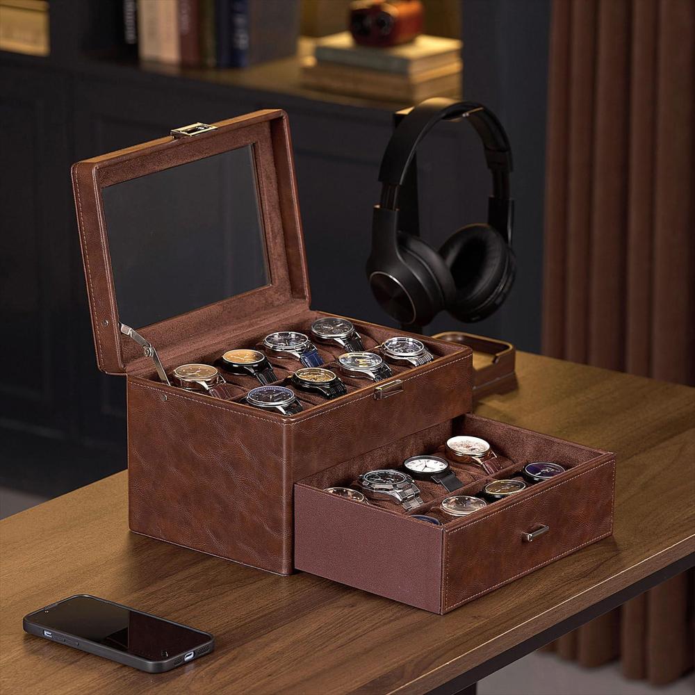 Caja Organizadora Procase Para 16 Relojes Con Cajón img #2