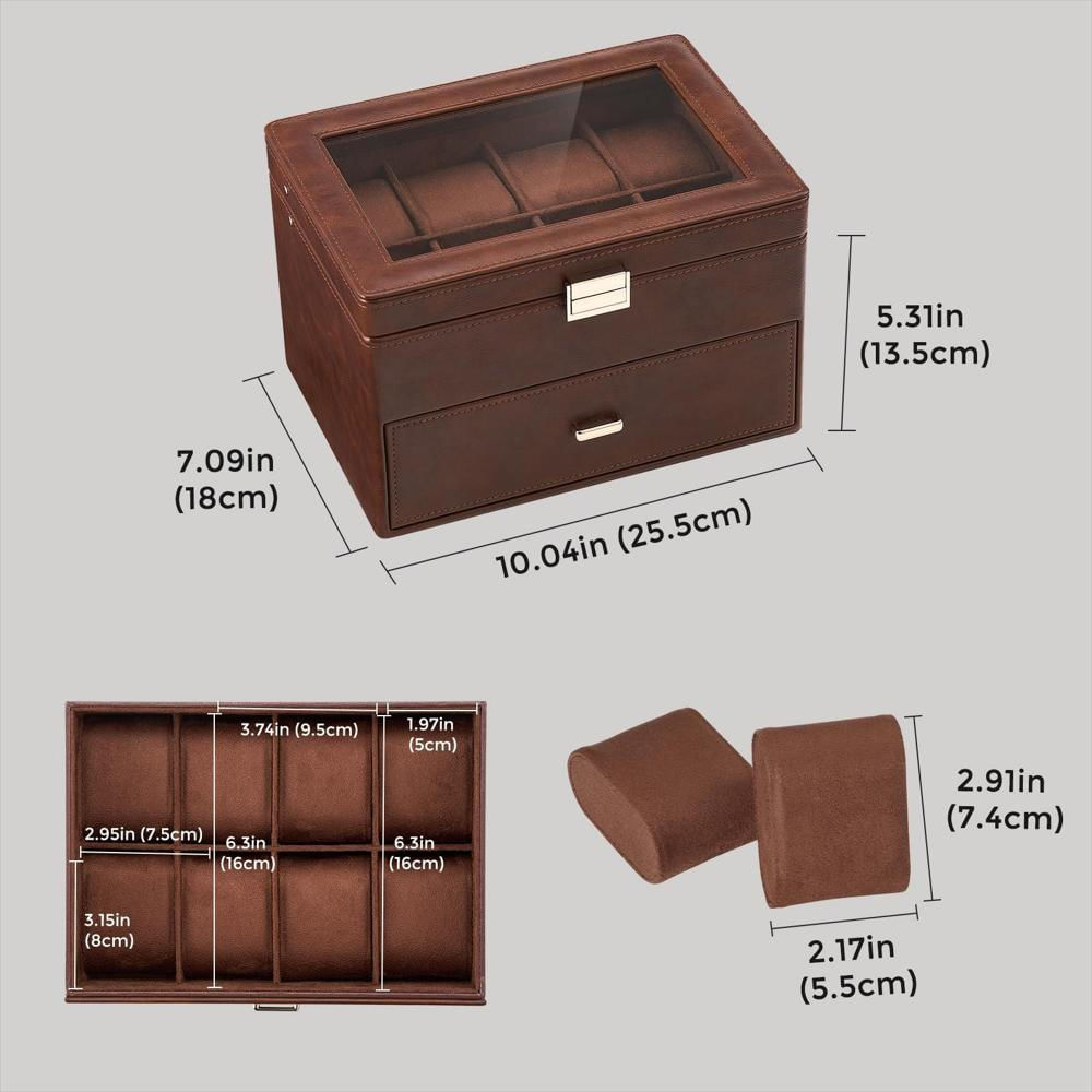 Caja Organizadora Procase Para 16 Relojes Con Cajón img #3