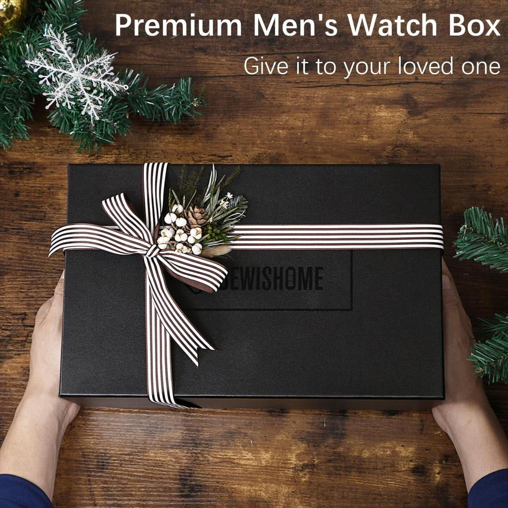 Caja Organizadora Bewishome Para 20 Relojes Con Tapa De Vidrio img #2