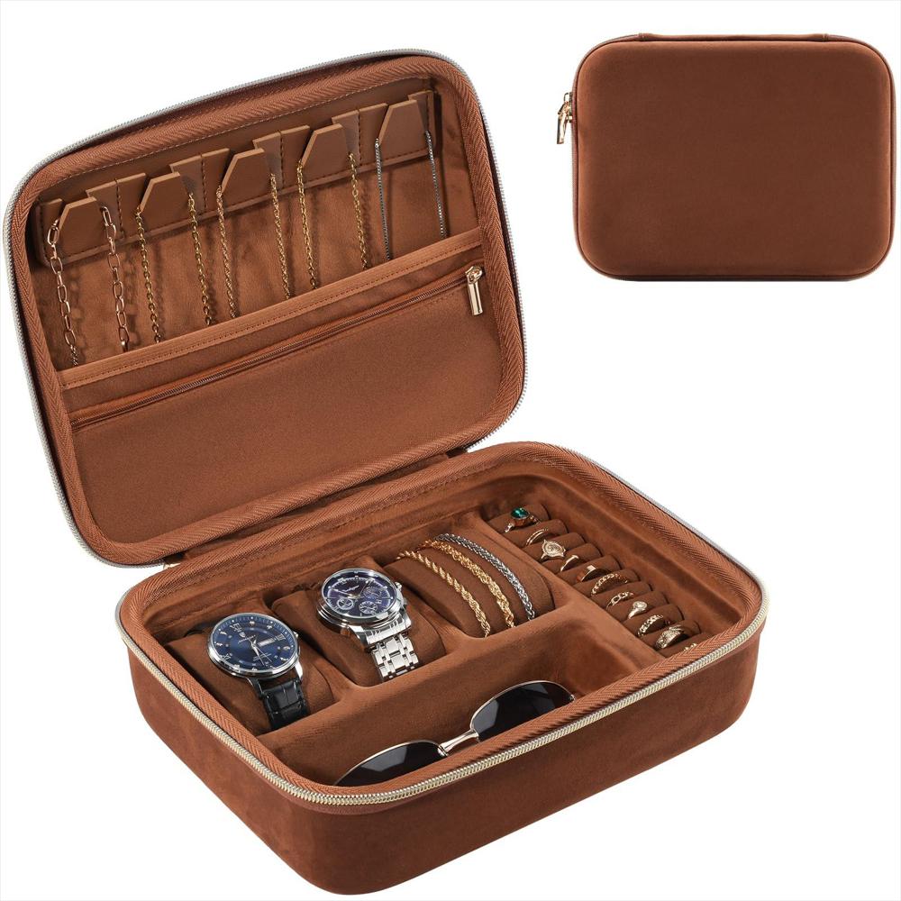 Estuche Organizador Procase Para Relojes Y Joyas Con 3 Compartimentos img #1