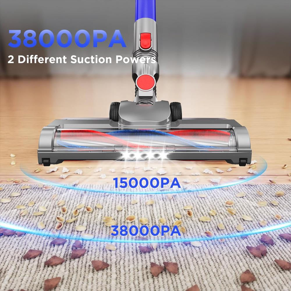 Aspiradora Vertical Kanfuaq Recargable 38000 Pa 450 W Azul img #2