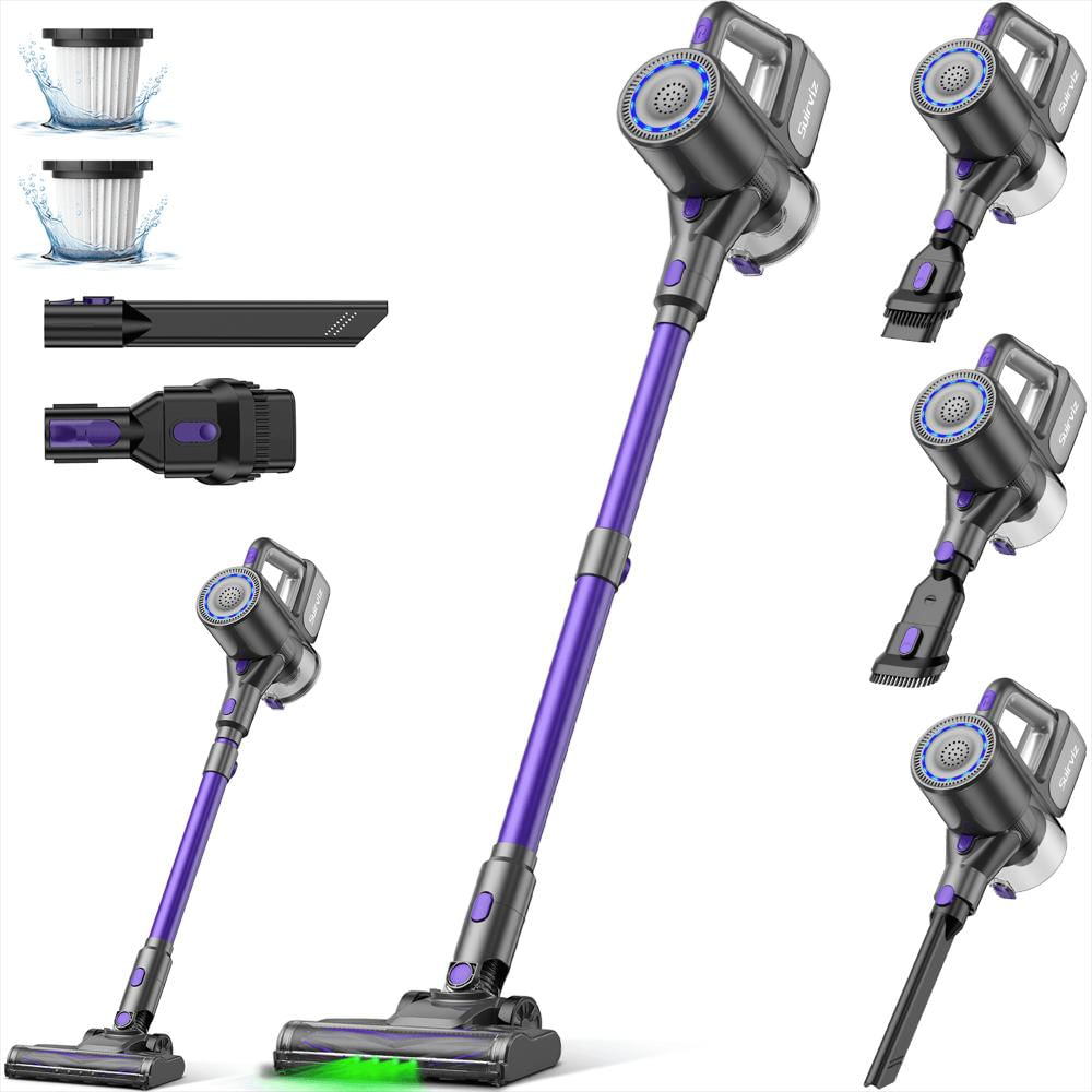 Aspiradora Vertical Inalámbrica 40Kpa Con Luz Led Morada img #1