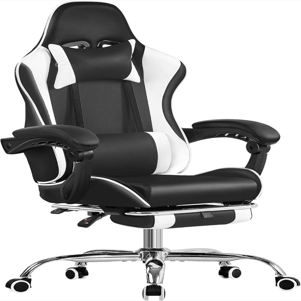 Silla Gamer Vecelo Ergonómica Piel Sintética Reclinable Ajustable Negra img #1