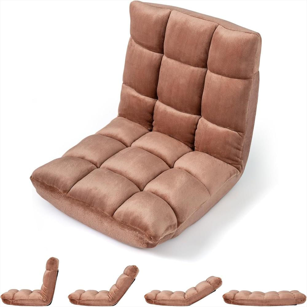 Silla De Suelo Giantex Reclinable 14 Posiciones Franela Suave Plegable Para Adultos img #1