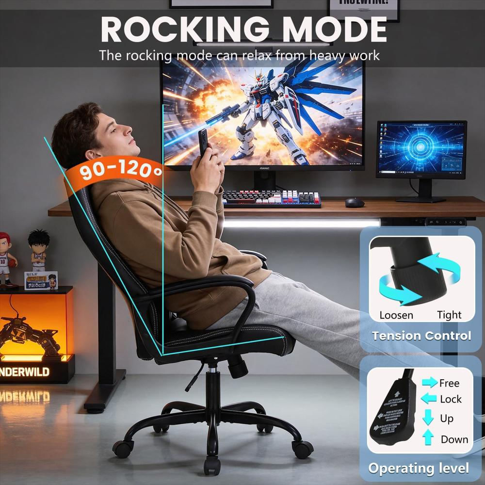 Silla Gamer Fdw Ergonómica Soporte Lumbar Asiento Transpirable Ajustable img #4