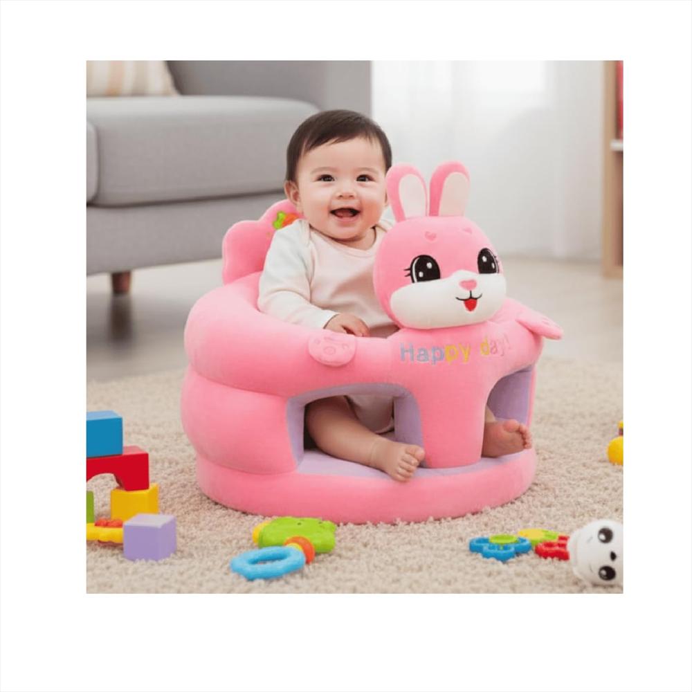 Silla Cojin Espuma Estabilizadora Para Bebe Niña Coneja Rosa img #3