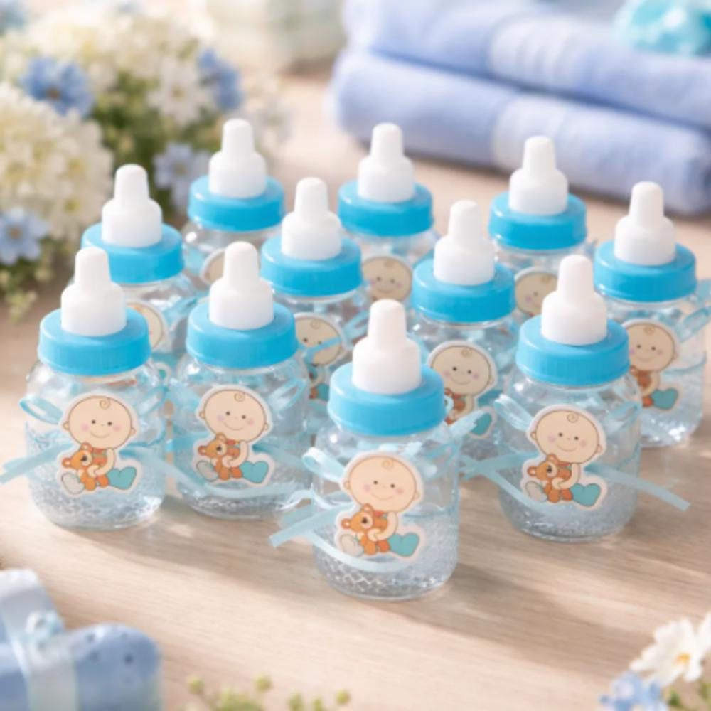 Recordatorio Baby Shower, Tetero Azul X 12 Und. img #3