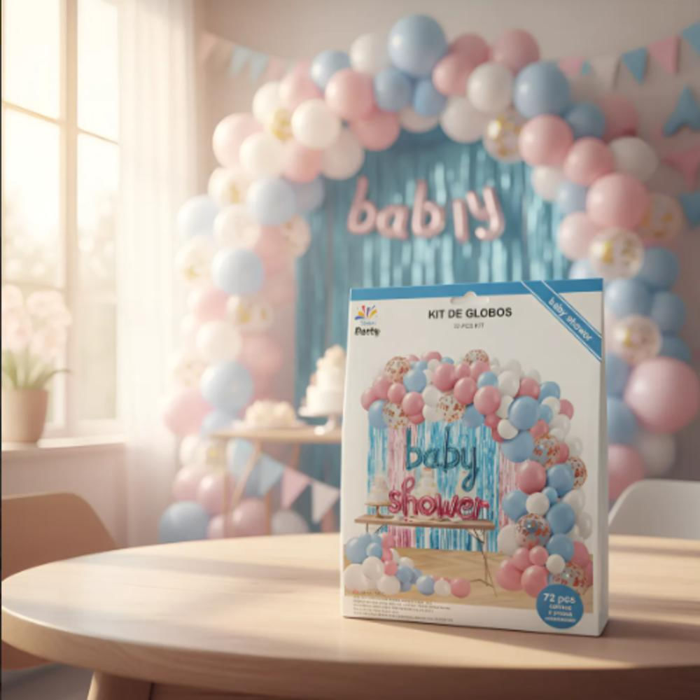 Kit De Arco Orgánico72 Pcs Baby Shower Revelación img #5